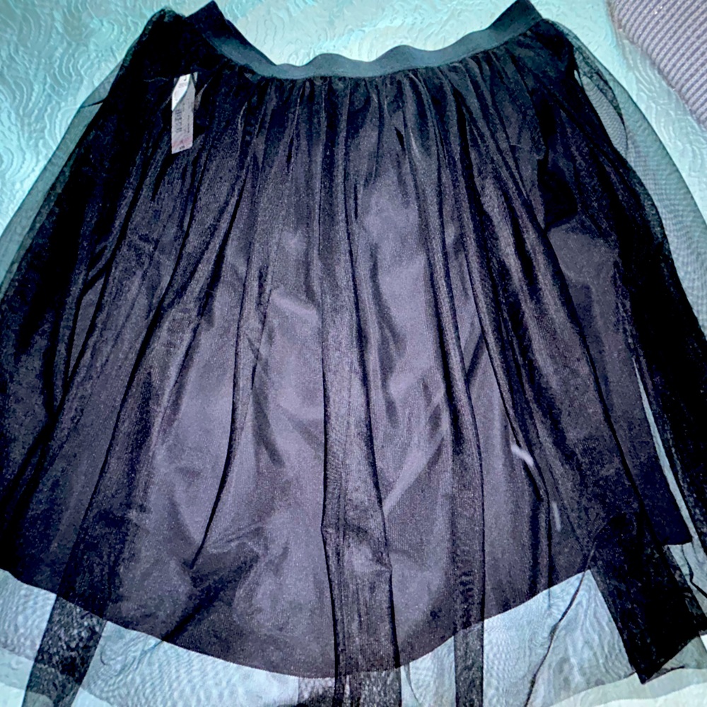 Worthington Black Tulle Skirt